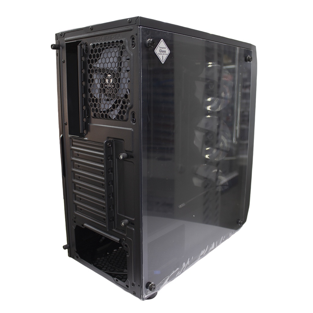 [CG80-BLACK] Fantech - Case Aero ATX + 4 Fans  [Negro]