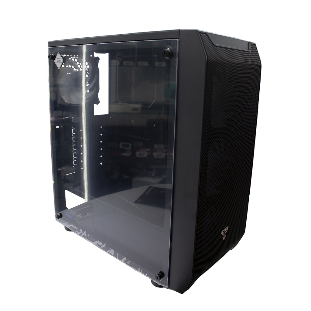 [CG80-BLACK] Fantech - Case Aero ATX + 4 Fans  [Negro]