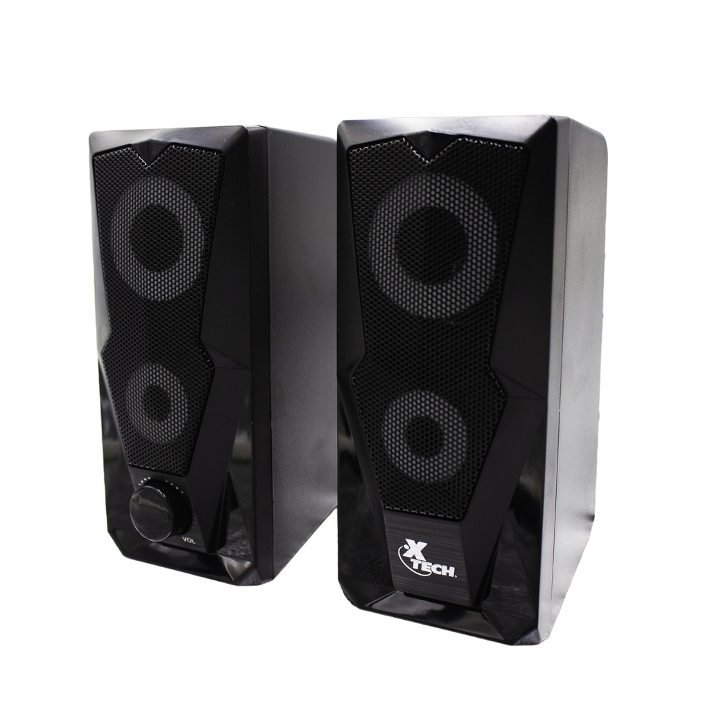 [XTS-131] Xtech - Cornetas Fireshot Alámbricas estereo 2.0 Multimedia con luz led 6W USB