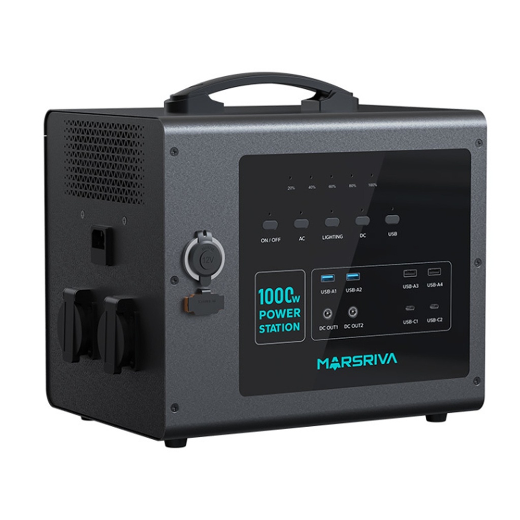 [MP10] Marsriva - Estacion de Poder Portatil 1000W LiFePO4  (1176Wh / 48V / 24.500mAh)