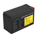 [MR-LFP12-7-LAR] Marsriva - Batería de Litio de Reemplazo de Plomo-Ácido 12.8V 7.2Ah (92.16Wh / 12.8V / 7.2Ah) Entrada de CC de 12-45V