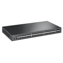 [SG3452X] TP-Link - Switch Administrado L2+ Gigabit de 48 Puertos 4 Ranuras SFP+ de 10 GE Omada SDN integrado IPv6 Enrutamiento Estático Compatible con QoS IGMP LAG