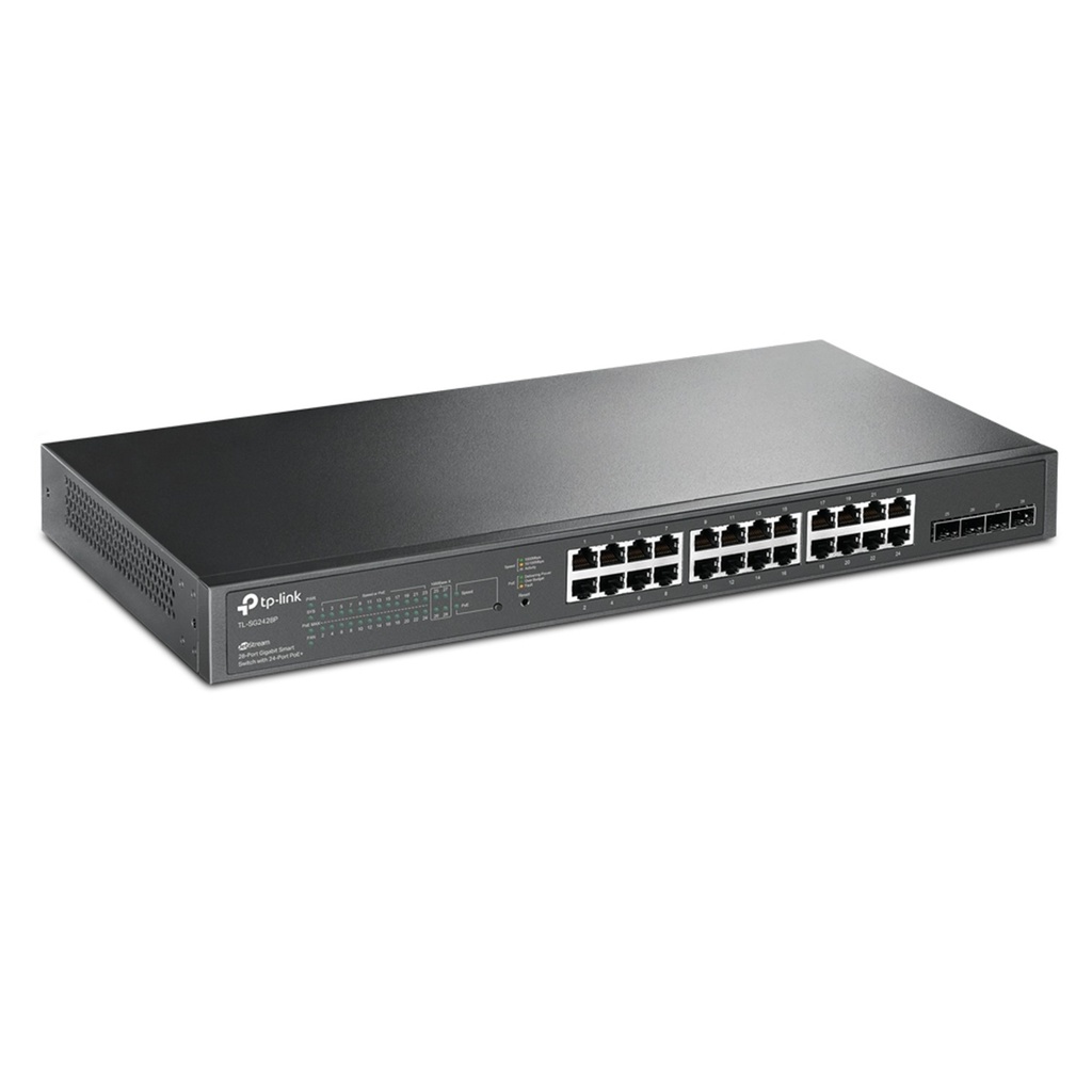 [TL-SG2428LP] TP-Link - Switch Smart Gigabit JetStream de 28 Puertos Gigabit con 16 Puertos PoE y 4 ranuras SFP [Omada]