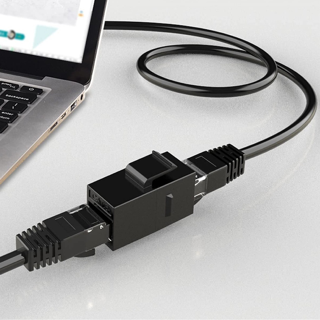 [WP-KRJ-C5BLANK] Wireplus - Conector Keystone a Presión RJ-45 CAT5e Categoria 5e (Hembra a Hembra) [Negro]