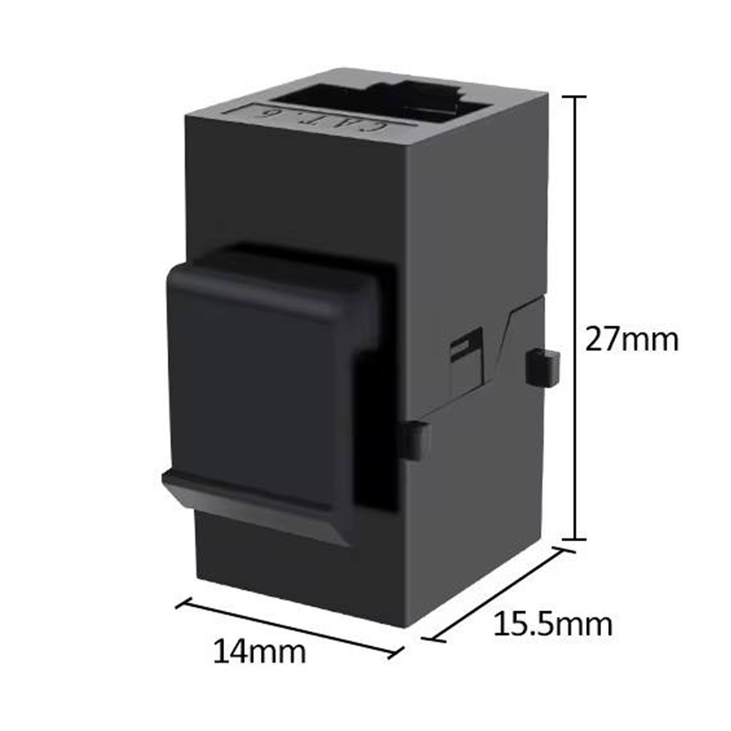 [WP-KRJ-C5BLANK] Wireplus - Conector Keystone a Presión RJ-45 CAT5e Categoria 5e (Hembra a Hembra) [Negro]