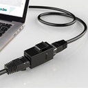 [WP-KRJ-C6BLANK] Wireplus - Conector Acoplador Keystone a Presión RJ-45 CAT6 Categoria 6 (Hembra a Hembra) [Negro]