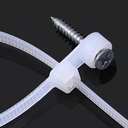 [WP-FPC5-25] Wireplus - Tirrap de Nylon 5mm 25cm con Cabezal de Sujeción para Tornillos [No incluidos] [Blanco] [100 Unidades]