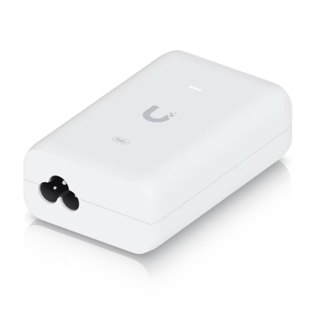 [U-PoE+] Ubiquiti - Adaptador PoE+ U-PoE+ (48V DC @ 0.65A) hasta 30W Puerto Gigabit