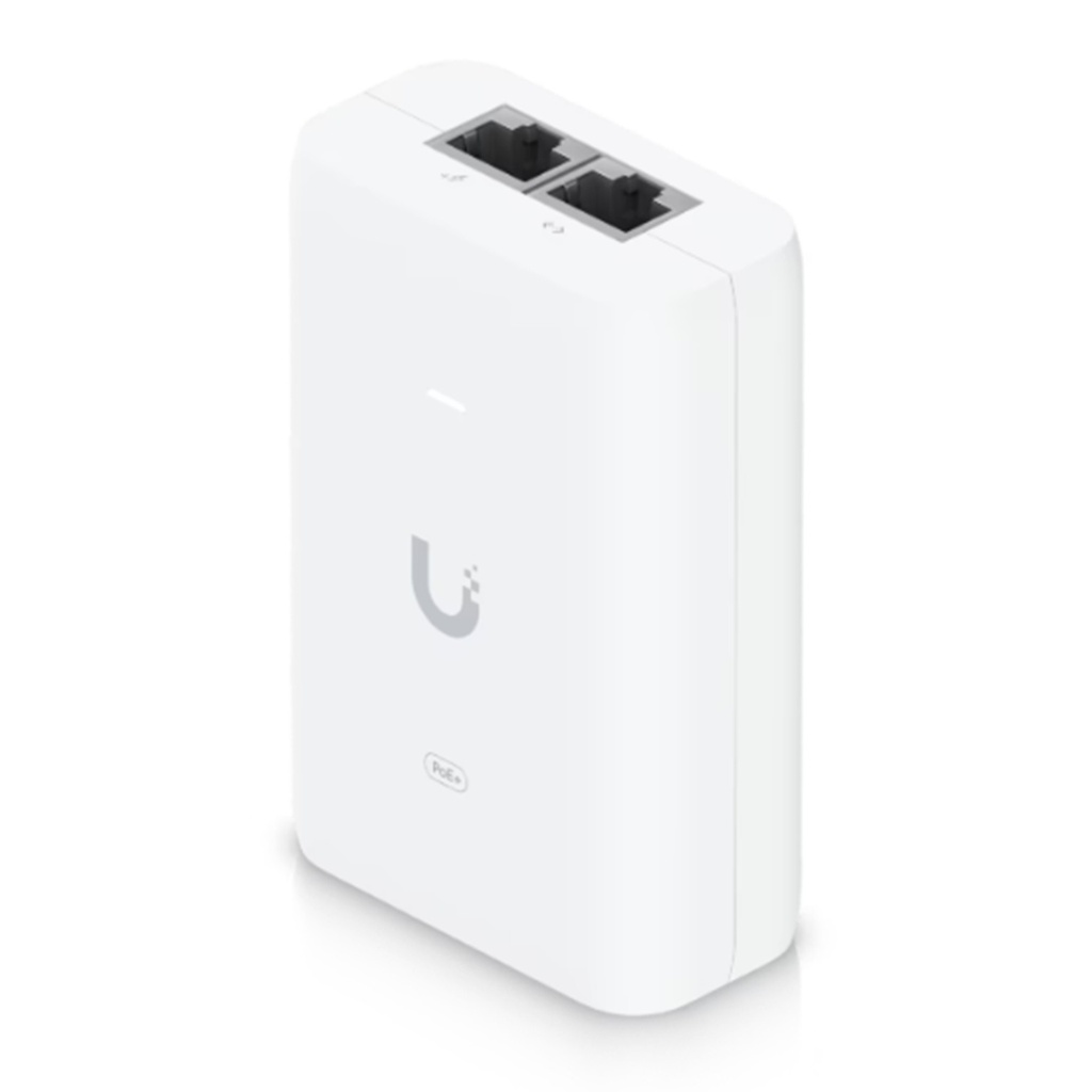 [U-PoE+] Ubiquiti - Adaptador PoE+ U-PoE+ (48V DC @ 0.65A) hasta 30W Puerto Gigabit
