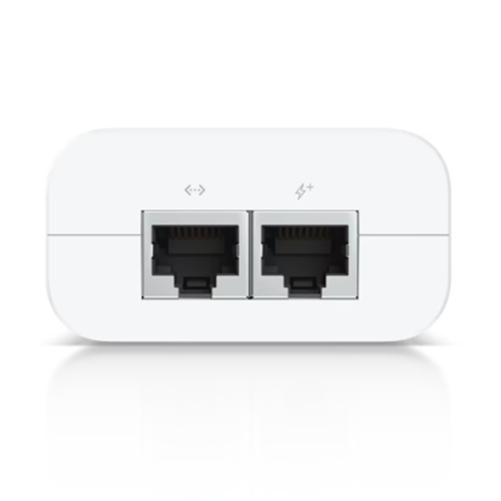 [U-PoE+] Ubiquiti - Adaptador PoE+ U-PoE+ (48V DC @ 0.65A) hasta 30W Puerto Gigabit