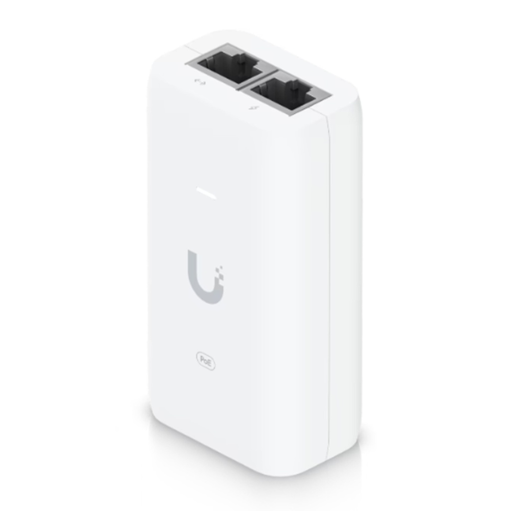 [U-PoE] Ubiquiti - Inyector Adaptador POE UniFi U-POE (48 VDC, 0.32 A hasta 15W) Puerto Gigabit ideal para Equipos UniFi
