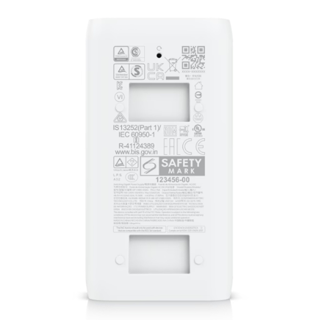 [U-PoE] Ubiquiti - Inyector Adaptador POE UniFi U-POE (48 VDC, 0.32 A hasta 15W) Puerto Gigabit ideal para Equipos UniFi