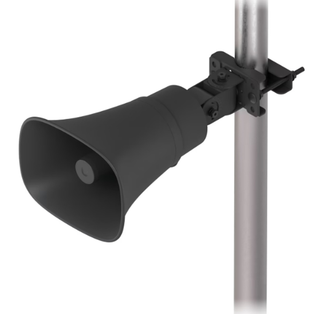 [UP-AI-Horn-Speaker-B] Ubiquiti - Corneta UniFi Protect AI Horn Altavoz IP 120 dB PoE+ Alerta AI Avanzada Montaje Pared Esquina y Poste IP66 [Negro]