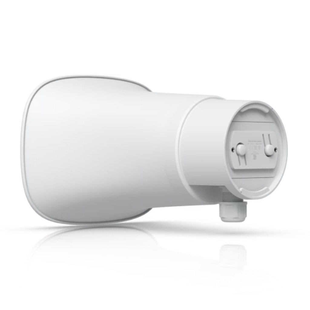 [UP-AI-Horn-Speaker-W] Ubiquiti - Corneta UniFi Protect AI Horn Altavoz IP 120 dB PoE+ Alerta AI Avanzada Montaje Pared Esquina y Poste IP66 [Blanco]