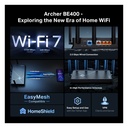 [BE400-Archer] TP-Link - Router Inalambrico Wi-Fi 7 EasyMesh Doble Banda de 6.5 Gbps Puertos 2.5G BE6500 WiFi7