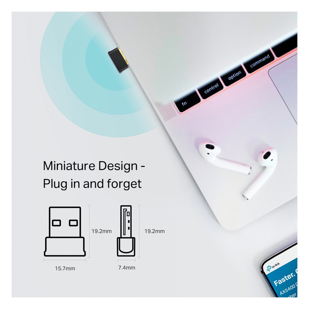 [T2UB-Archer-Nano] TP-Link - Adaptador USB AC600 Nano Wi-Fi Bluetooth 4.2