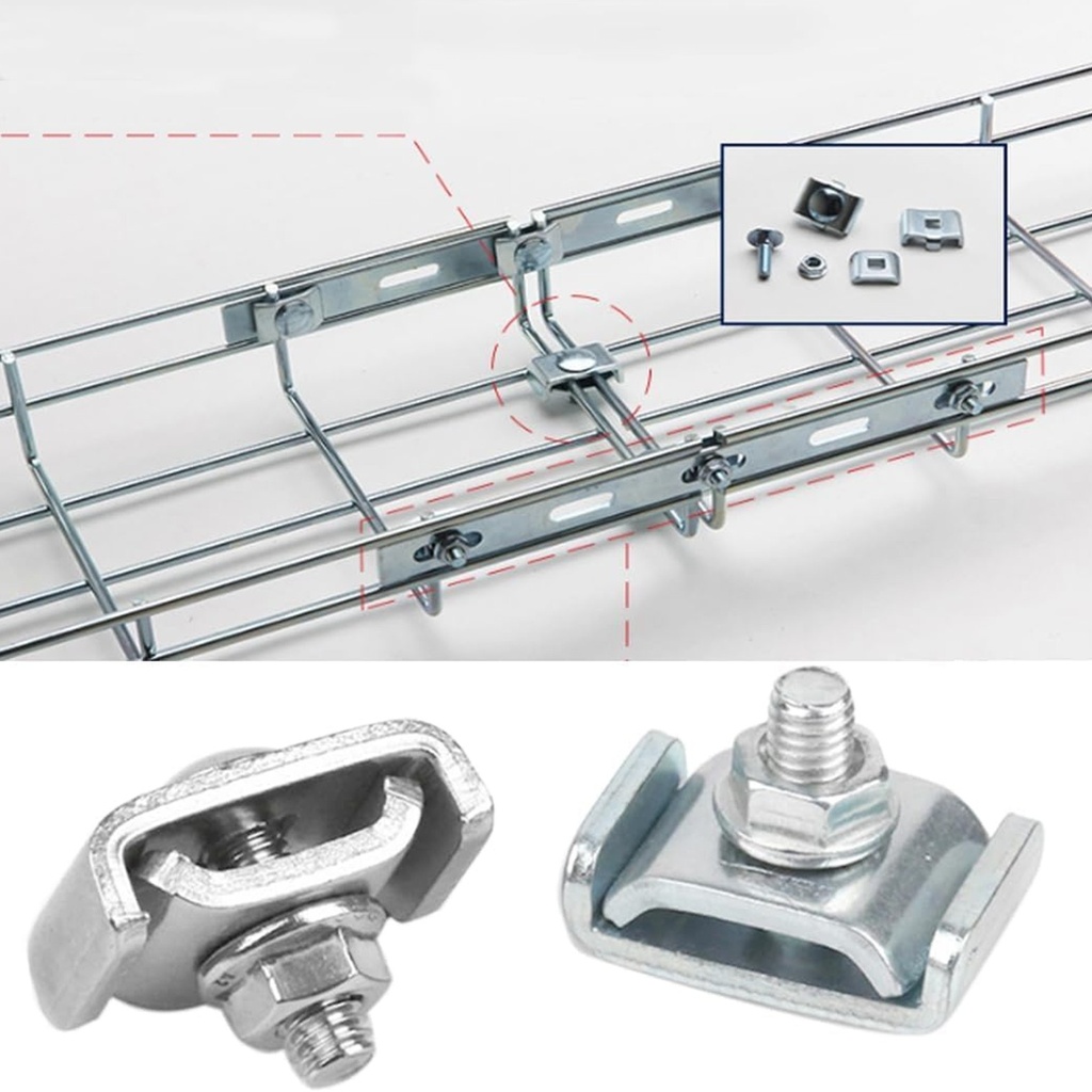 [LS-CLIP-2] Wiretech - Kit de Empalme para escalerilla [2 Unidades]