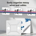 [WP-BADHE-40] Wireplus - Base Adhesiva Plástica para Amarrar Cables 40mm x 40mm [Negro] [100 Unidades]