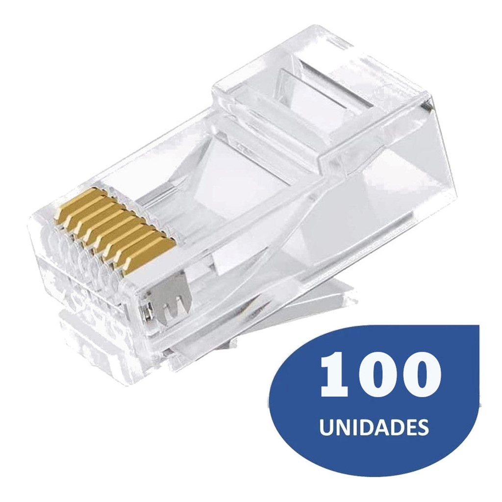 [ACC-CON-RJ45CAT5-100] Wireplus - Conector RJ45 Categoria 5E [100 Unidades]