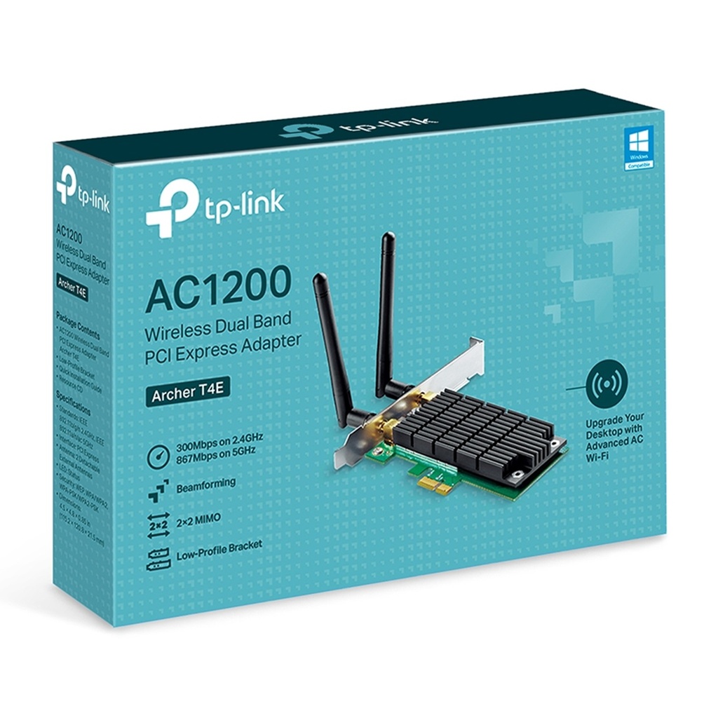 [T4E-Archer] TP-Link - Adaptador PCI Express WiFi Inalámbrico Doble Banda AC1200