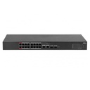 [DH-CS4218-16ET-135-V2] Dahua - Switch Cloud L2 PoE de 18 Puertos con 16 Puertos RJ-45 PoE (10/100 Mbps) 2 Puertos RJ-45 Uplink (Gigabit) y 2 Puertos SFP (1000 Mbps) Gestión en la Nube Carcasa Metálica Total PoE 135W [Administrable]