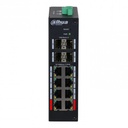 [DH-HS4412-8ET-96] Dahua - Switch Cloud L2 Industrial PoE de 12 Puertos con 8 Puertos RJ-45 PoE (10/100 Mbps) y 4 Puertos SFP Uplink (1000Mbps) Gestión en Nube Carcasa Metálica Total PoE 96W [Administrable]