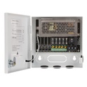 [DH-PFM340-5CH] Dahua - Fuente de Poder Centralizada de 12V 4A con Distribuidor para 5 Camaras Indicadores Led por Canal Voltaje de Entrada de AC90V-264V Fusibles Intercambiables Gabinete Metalico con Cerradura Protección Contra Descargas