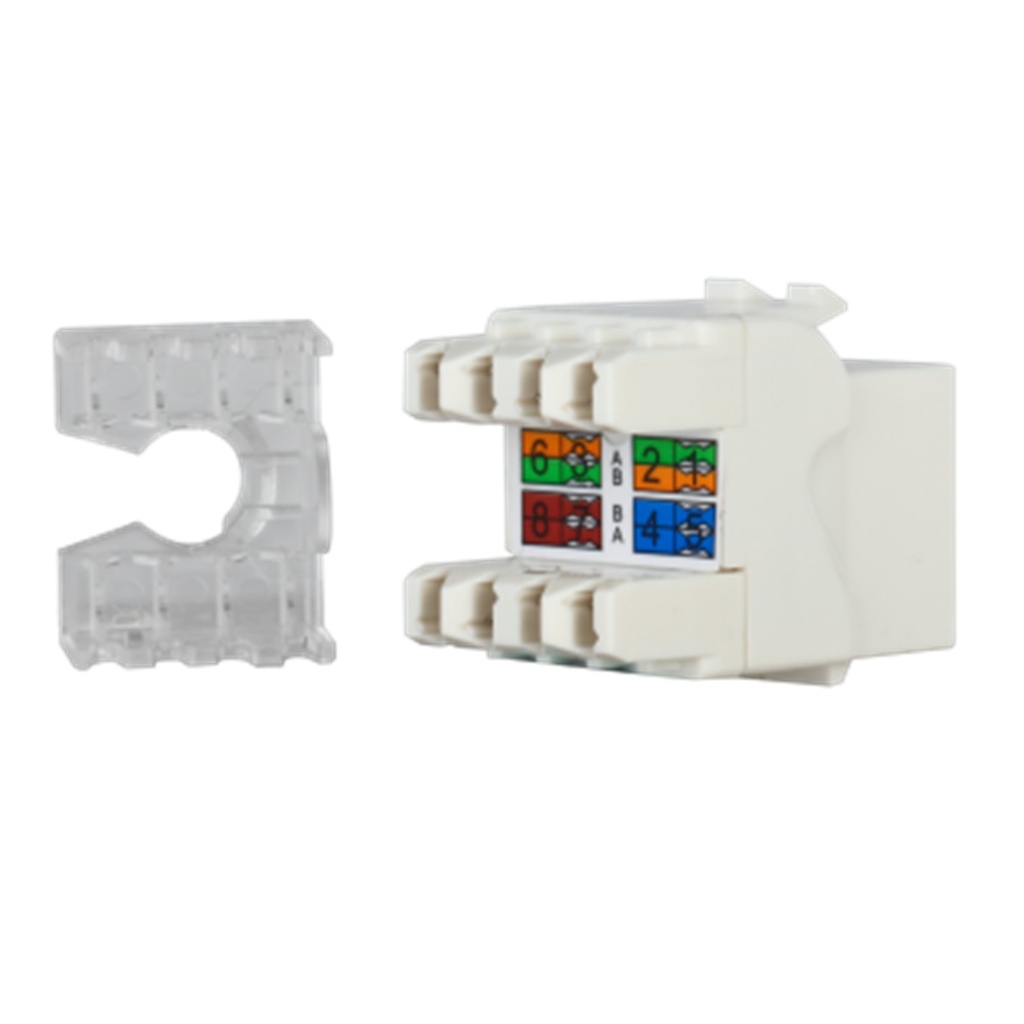 [DH-PFM3970-5EU-white] Dahua - Conector Keystone Jack Coupler Sin Blindaje RJ45 CAT5e (Categoria 5e) ANSI/TIA568.2-D (Blanco) [Unidad]
