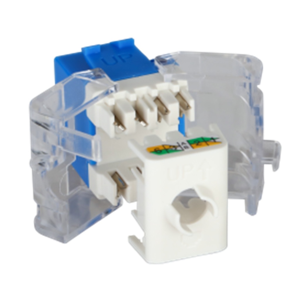 [DH-PFM3970-6U-2-blue] Dahua - Conector Keystone Jack Coupler Sin Blindaje RJ45 CAT6 (Categoria 6) ANSI/TIA568.2-D Ponchado Rapido Sin Herramienta (Azul) [Unidad]