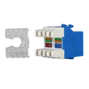 [DH-PFM3970-6U-blue] Dahua - Conector Keystone Jack Coupler Sin Blindaje RJ45 CAT6 (Categoria 6) ANSI/TIA568.2-D (Azul) [Unidad]