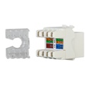 [DH-PFM3970-6U-white] Dahua - Conector Keystone Jack Coupler Sin Blindaje RJ45 CAT6 (Categoria 6) ANSI/TIA568.2-D (Blanco) [Unidad]