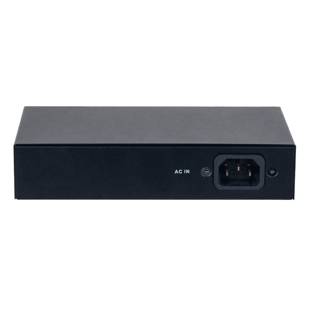 [DH-PFS3005-4GT-36] Dahua - Switch L2 PoE para Escritorio de 5 Puertos con 4 Puertos PoE (Gigabit) y 1 Puerto Uplink (Gigabit) Carcasa Metálica Total PoE 36W [No Administrable]