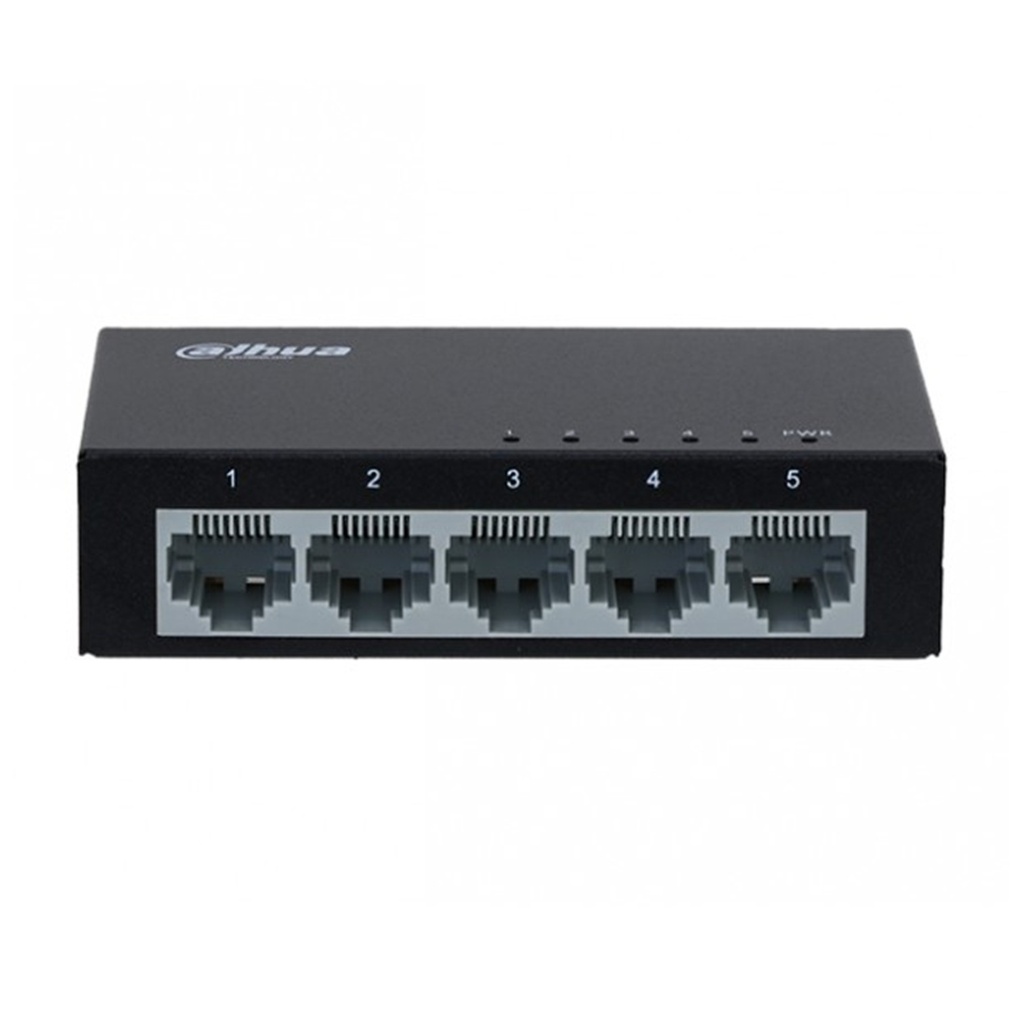 [DH-PFS3005-5ET] Dahua - Switch para Escritorio con 5 Puertos (10/100 Mbps) Carcasa Metalica [No Administrable]