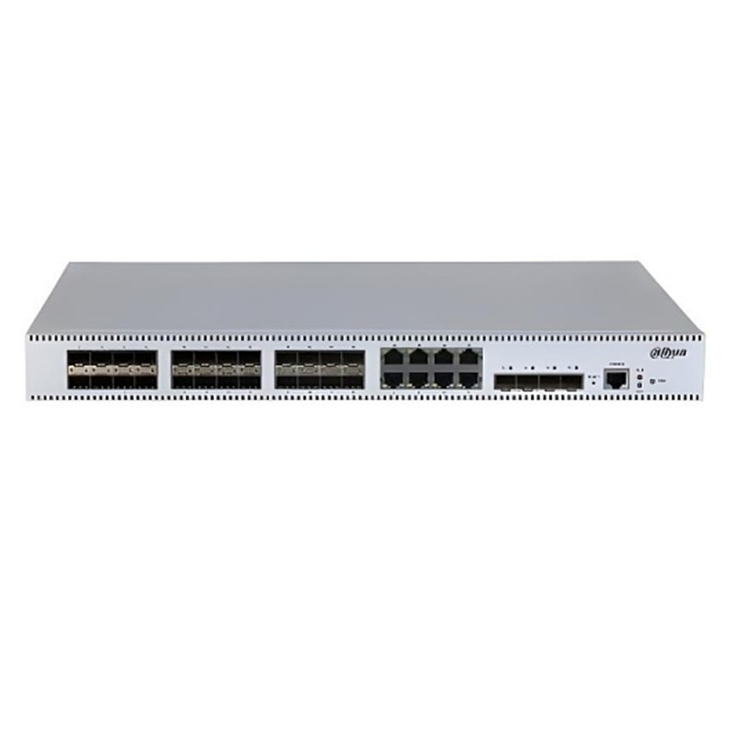 [DH-S5436-24GF8GT4XF] Dahua - Switch Cloud L2 de 36 Puertos con 8 Puertos RJ-45 (Gigabit) 24 Puertos SFP (100/1000 Mbps) y 4 Puertos SFP (1/10 Gbps) Gestión en la Nube Carcasa Metálica Admite VLAN STP RSTP y Agregación de Enlaces [Administrable]