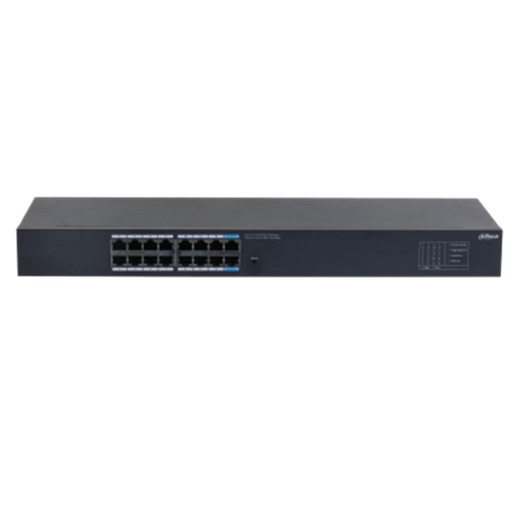 [DH-SG1016] Dahua - Dahua - Switch para Montaje en Rack con 16 Puertos (Gigabit) Carcasa Metalica [No Administrable]