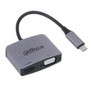 [DH-TC32] Dahua - Adaptador Convertidor USB 3.1 Tipo C a HDMI + VGA Conexión Plug and Play Carcasa Metálica