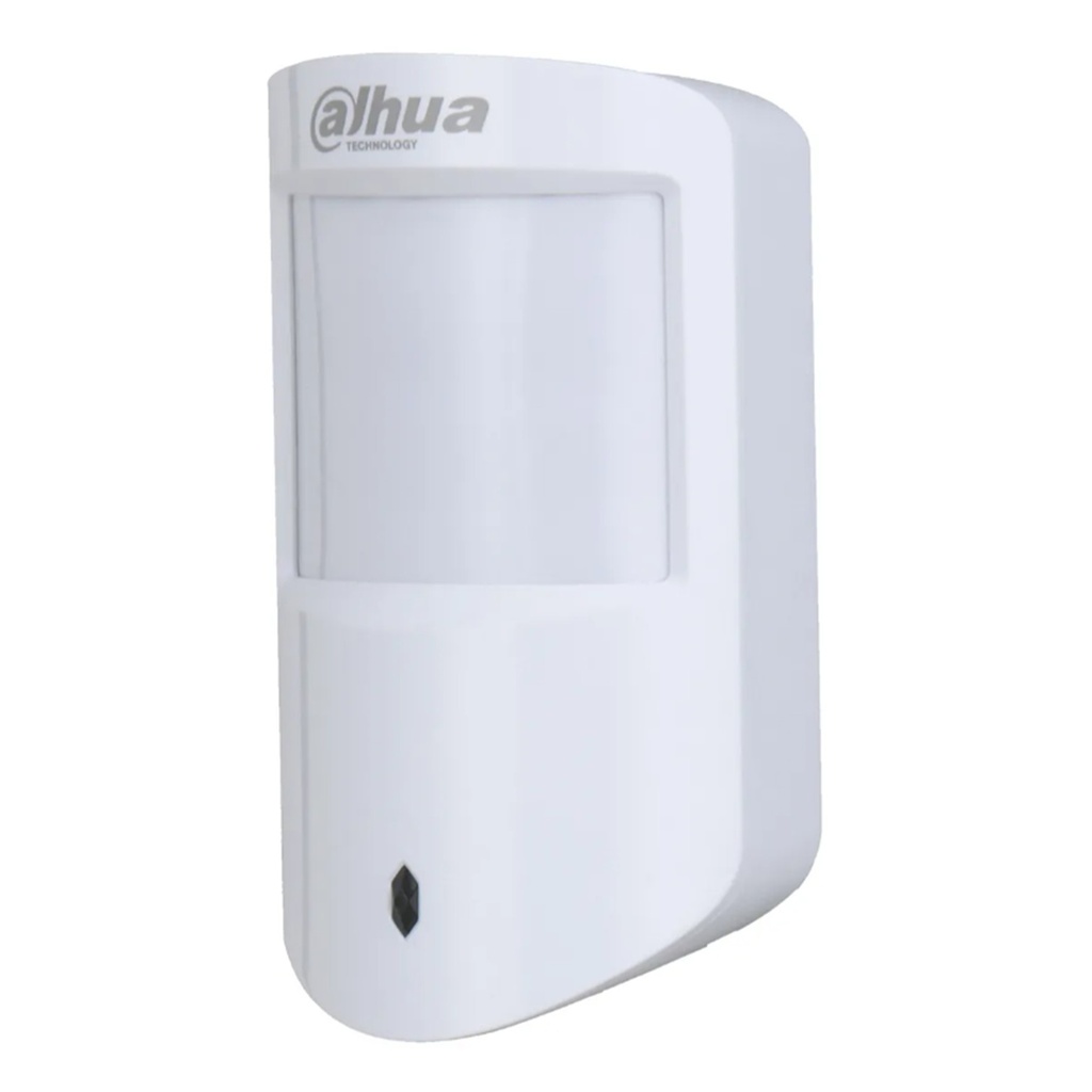 [DHI-ARD2231-W2] Dahua - Detector PIR Inalámbrico Doble Tecnología Interior Inmunidad de Mascotas Led Indicador 3 Niveles de Sensibilidad PIR + Microondas Alarma de Batería Baja Frecuencia 433MHz [Bateria 1 x CR123A]