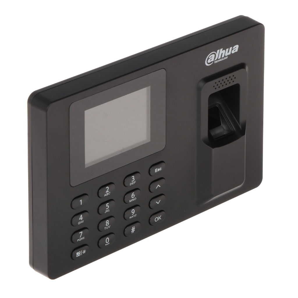 [DHI-ASA1222E-S] Dahua - Control de Asistencia con Pantalla de 2.4" (1.000 Usuarios 2.000 Huellas 1.000 Claves 100.000 registros) Comunicación TCP/IP Puerto USB para Interiores