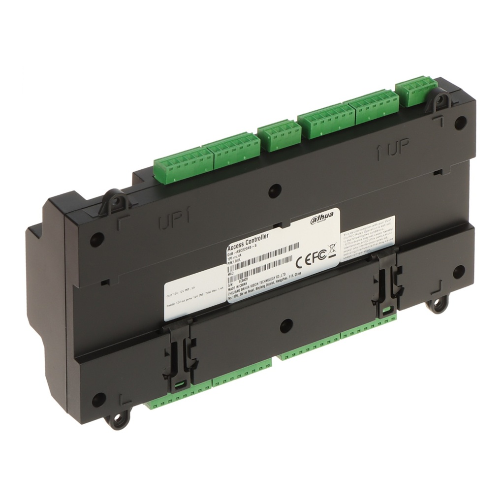 [DHI-ASC2204B-S] Dahua - Panel de Control de Acceso de 4 Puertas y 4 Lectoras (Admite 100.000 Usuarios 3.000 huellas 100.000 Tarjetas y 500.000 registros) Con Interlock Anti-passback Desbloqueo Remoto TCP/IP RS-485 y Wiegand PoE para Interiores