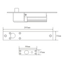 [DHI-ASF802] Dahua - Cerradura Hembrilla Contrachapa Eléctrica Tipo Piston 12V Intervalo de Bloqueo 0/3/6/9 Seg Medidas 205 x 42 x 40mm