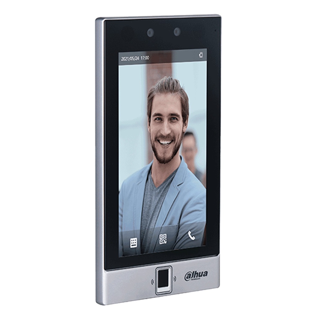 [DHI-ASI7214S-W] Dahua - Control de Acceso con Pantalla de 7" y Reconocimiento Facial Cámara [2Mp] (50.000 Usuarios 50.000 Rostros 100.000 Tarjetas IC Mifare 50.000 Claves 10.000 Huellas) TCP/IP y Wi-Fi P2P y DHCP para Interiores [Serie FACT]