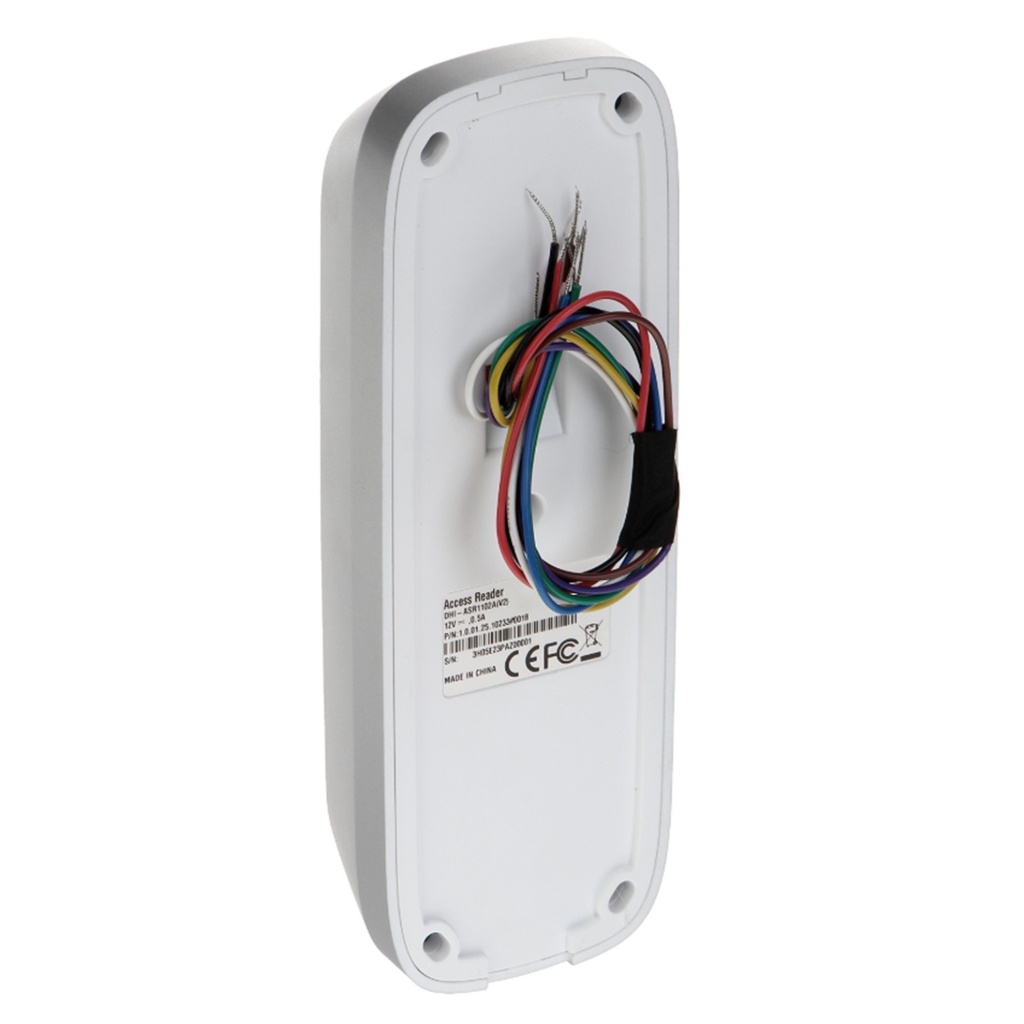 [DHI-ASR1102A(V3)] Dahua - Lector de Acceso de Reconocimiento de Tarjetas (IC Mifare) de Identificación Sin Contacto y Huellas (3.000) con Retroiluminación Azul Comunicación RS-485 y Wiegand Uso en Interiores
