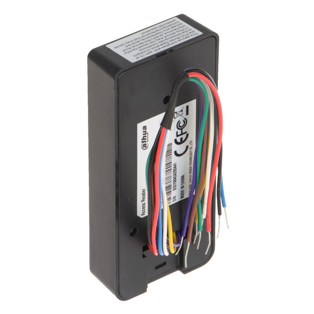 [DHI-ASR1200E] Dahua - Lector de Acceso de Reconocimiento de Tarjetas (IC Mifare) de Identificación Sin Contacto Comunicación RS-485 y Wiegand IP66 Uso en Interiores y Exteriores