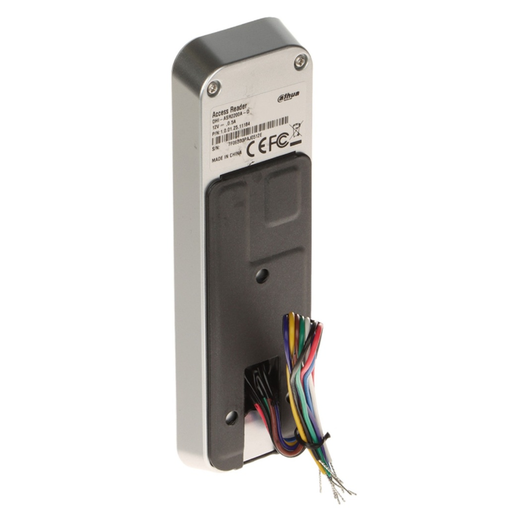 [DHI-ASR2200A] Dahua - Lector de Acceso de Reconocimiento de Tarjetas (IC Mifare) de Identificación Sin Contacto Comunicación RS-485 y Wiegand IP66 Uso en Interiores y Exteriores