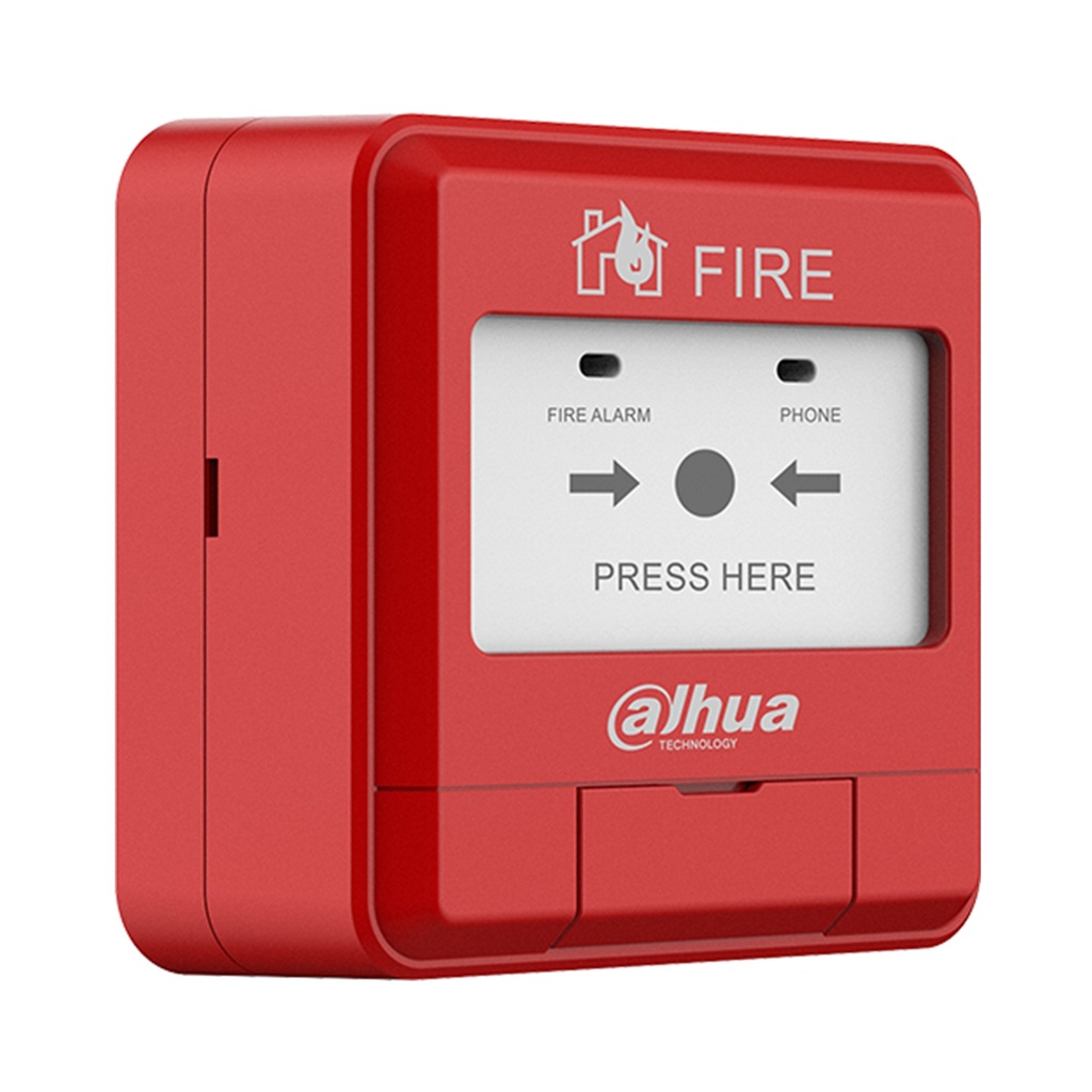 [DHI-HY-1200-CTXF] Dahua - Estacion Manual de Alarma de Emergencia Direccionable de 2 Hilos Sin Polaridad DC24V [WisuAlarm]