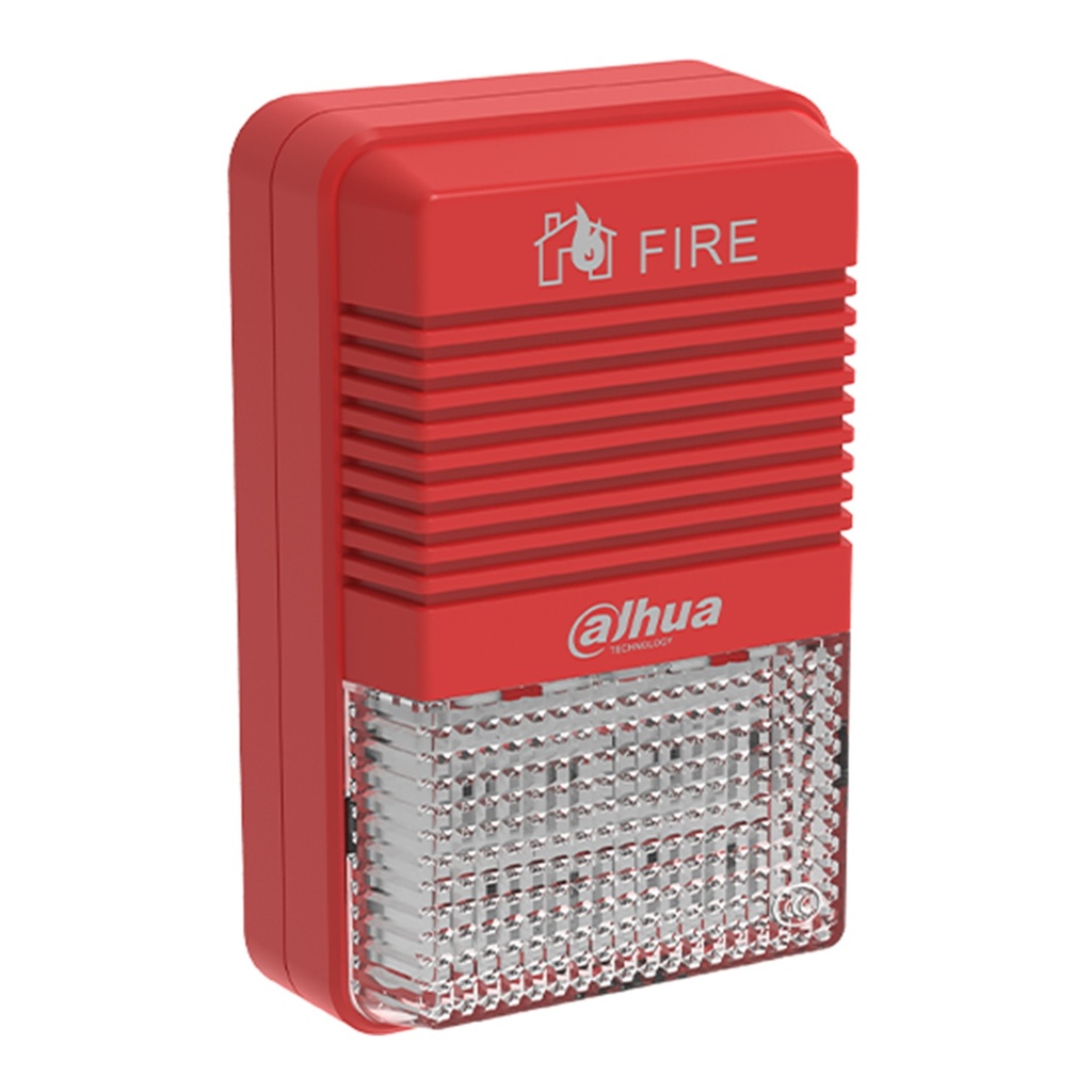 [DHI-HY-1500-CTXF] Dahua - Lampara Estroboscópica con Sirena Direccionable de 2 Hilos Sin Polaridad Volumen de 75 dB–115 dB DC24V [WisuAlarm]