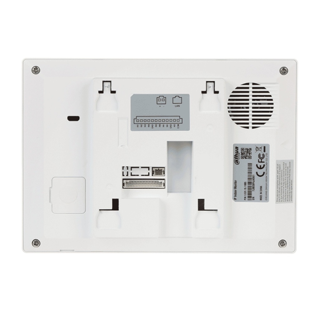 [DHI-VTH2621G-P] Dahua - Monitor [Negro] para Videoportero IP Touch de 7" con Puerto PoE (Admite 9 Extensiones Villa 4 de Apartamento) Uso en Interiores