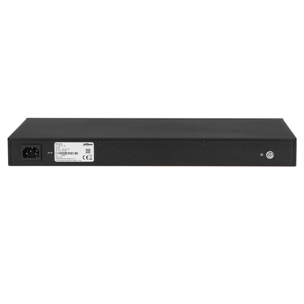 [DH-S3226-24ET-240] Dahua - Switch PoE para Montaje en Rack de 26 Puertos con 24 Puertos PoE (10/100 Mbps) 2 Puertos Uplink (Gigabit) y 2 Puertos SFP (Gigabit) Carcasa Metálica Total PoE 240W [No Administrable]