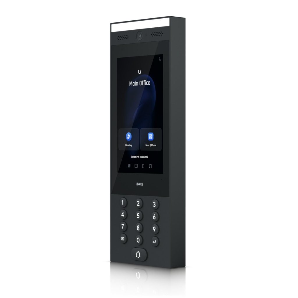 [UA-Intercom] Ubiquiti - UniFi Intercom Lector NFC y QR Pantalla táctil 7" Cámara, Bocina y Micrófono IP65 Interior/Exterior