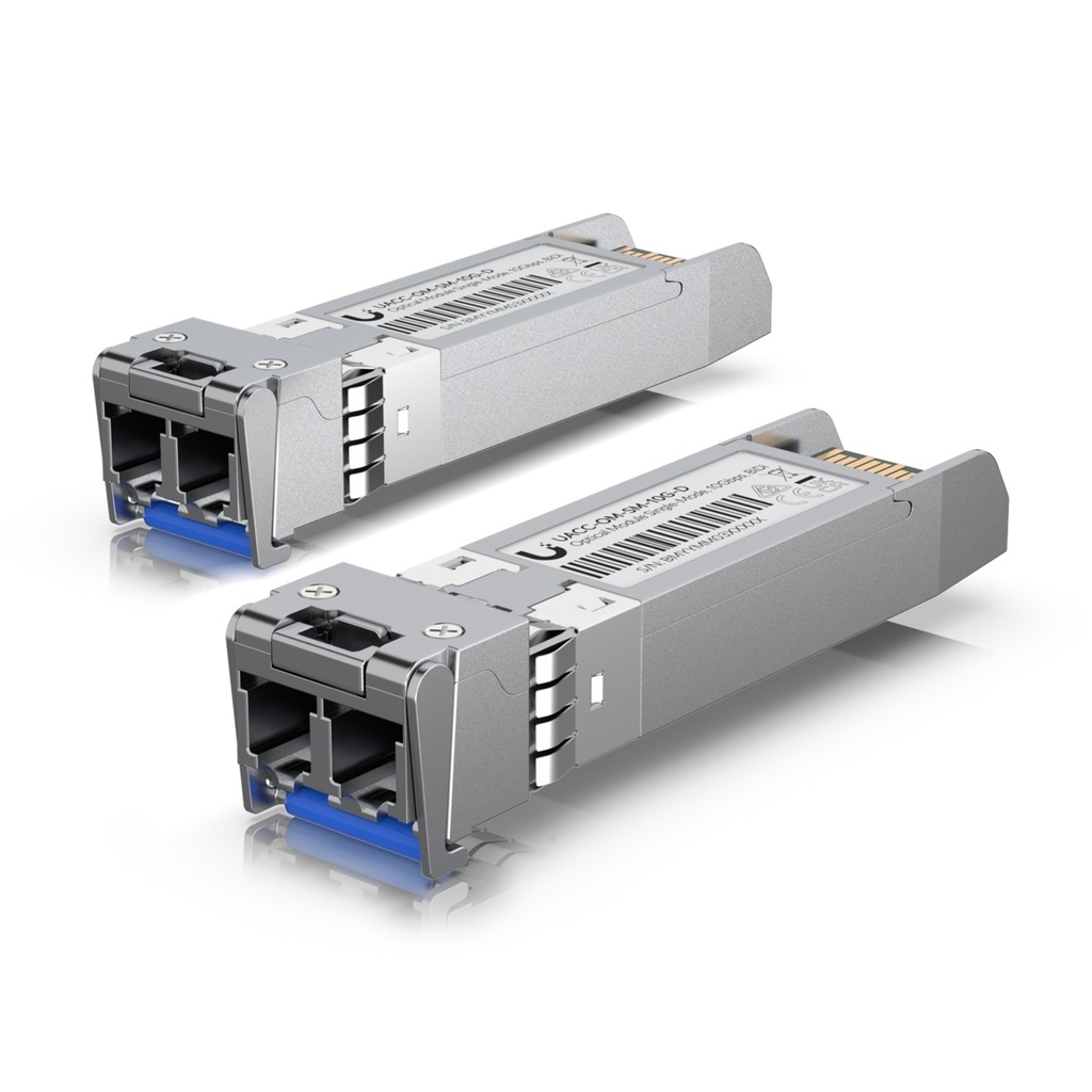 [UACC-OM-SM-10G-D-2] Ubiquiti - UFiber Módulo SFP+ 10G Transceptor MiniGibic MonoModo 10 Gbps Distancia 10 km Conectores LC [2 Unidades]